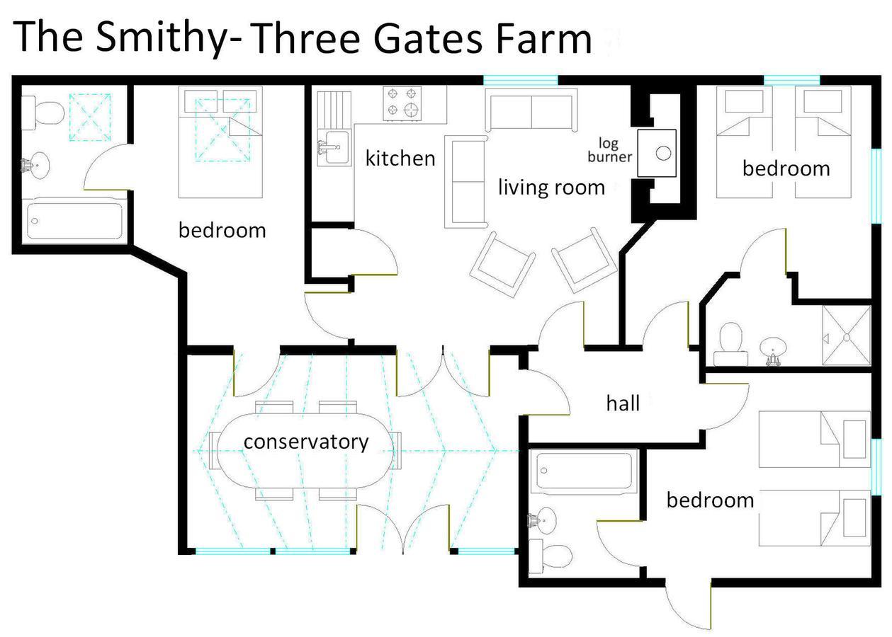 Three Gates Farm Holiday Cottages Huntsham 외부 사진