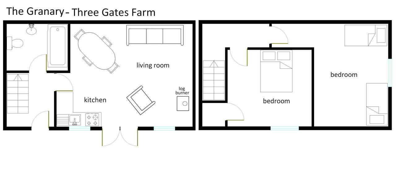 Three Gates Farm Holiday Cottages Huntsham 외부 사진